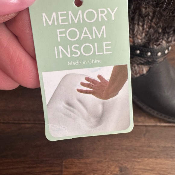 Muk Luks Brown and Tan Knit Top Boots - Picture 7 of 10